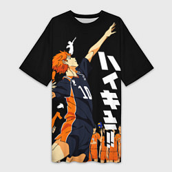 Женская длинная футболка ВОЛЕЙБОЛ!! HAIKYUU!!