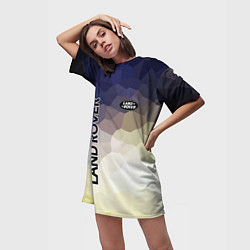 Футболка женская длинная LAND ROVER, цвет: 3D-принт — фото 2