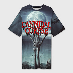 Футболка женская длинная CANNIBAL CORPSE, цвет: 3D-принт