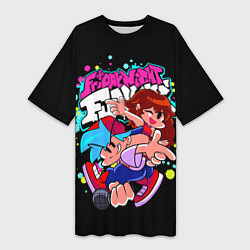 Футболка женская длинная Friday Night Funkin, цвет: 3D-принт