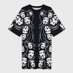Женская длинная футболка Анонимусы надбисиси линии