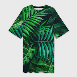 Женская длинная футболка Сочные тропики