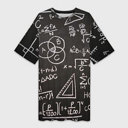 Женская длинная футболка Математические уравнения