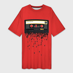 Женская длинная футболка The death of the cassette tape