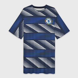 Футболка женская длинная FC Chelsea Breathe Training Top 202122, цвет: 3D-принт