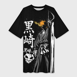 Женская длинная футболка Bleach, Ичиго с мечом