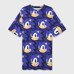 Женская длинная футболка Sonic pattern