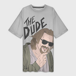 Футболка женская длинная The Dude, цвет: 3D-принт