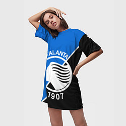 Футболка женская длинная FC ATALANTA ФК АТАЛАНТА, цвет: 3D-принт — фото 2