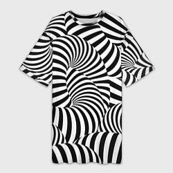 Женская длинная футболка Гипнотическая абстракция