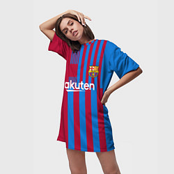 Футболка женская длинная Форма Коутиньо Барселона 2122, цвет: 3D-принт — фото 2