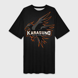 Женская длинная футболка Старшая школа Карасуно