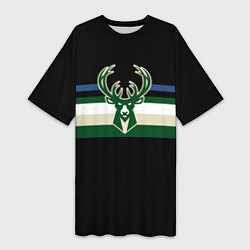 Женская длинная футболка Milwaukee Bucks форма Statement Edition