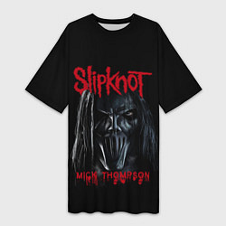 Футболка женская длинная MICK THOMPSON SLIPKNOT СЛИПКНОТ Z, цвет: 3D-принт