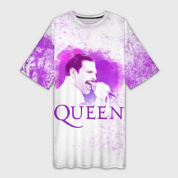 Футболка женская длинная Freddie Mercury Queen Z, цвет: 3D-принт