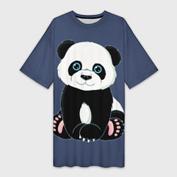 Женская длинная футболка Милая Панда Sweet Panda