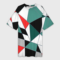Женская длинная футболка Абстрактный геометрический