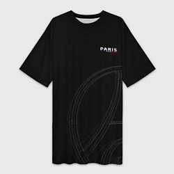 Женская длинная футболка PSG Core Big Logo Black New 202223