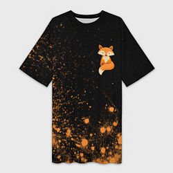 Женская длинная футболка Foxy - Paint