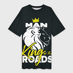 Женская длинная футболка Man king of the roads