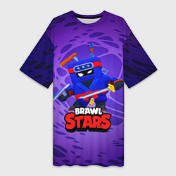 Женская длинная футболка Ninja Ash Brawl Stars Эш