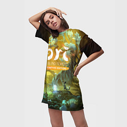 Футболка женская длинная Ori and the Will of the Wisps, цвет: 3D-принт — фото 2