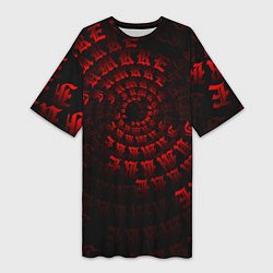 Женская длинная футболка Fumrre red