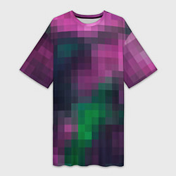 Женская длинная футболка Разноцветный геометрический уз