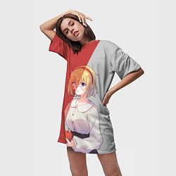 Футболка женская длинная Alicias madness, цвет: 3D-принт — фото 2