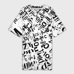 Футболка женская длинная UNDER WHITE, цвет: 3D-принт