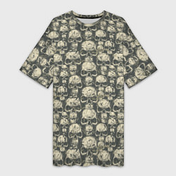 Футболка женская длинная Смерть, цвет: 3D-принт