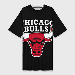 Футболка женская длинная B C Chicago Bulls, цвет: 3D-принт