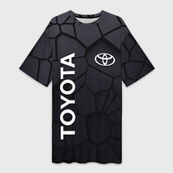 Женская длинная футболка Toyota 3D плиты