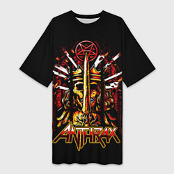 Футболка женская длинная Anthrax - For All Kings, цвет: 3D-принт