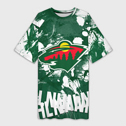 Женская длинная футболка Minnesota Wild, Миннесота Уайлд