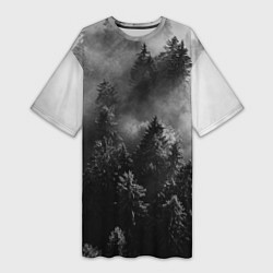 Женская длинная футболка МРАЧНЫЙ ЛЕС FOREST