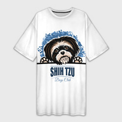 Женская длинная футболка Ши-Тцу Shih-Tzu