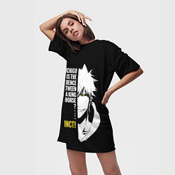 Футболка женская длинная Зангецу, цвет: 3D-принт — фото 2