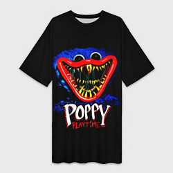 Женская длинная футболка Poppy Playtime: Huggy