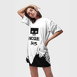 Футболка женская длинная Noize MC Нойз МС 1, цвет: 3D-принт — фото 2