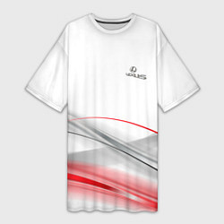 Женская длинная футболка Lexus white theme