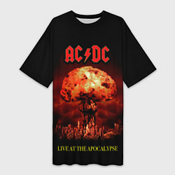 Женская длинная футболка Live at the Apocalypse - ACDC