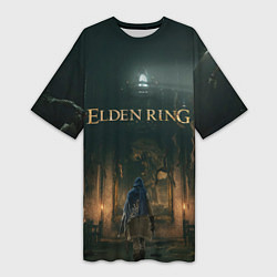 Футболка женская длинная Elden Ring - логово, цвет: 3D-принт