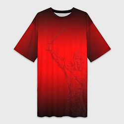 Женская длинная футболка Спартак Гладиатор Red Theme