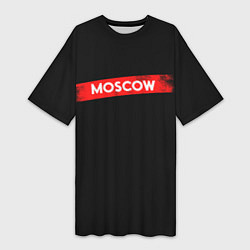 Футболка женская длинная MOSCOW БУМАЖНЫЙ ДОМ, цвет: 3D-принт