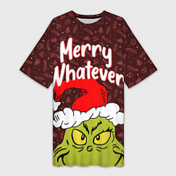 Женская длинная футболка ГРИНЧ GRINCH WHATEVER