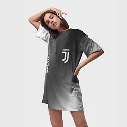 Футболка женская длинная ЮВЕНТУС Juventus Sport Абстракция, цвет: 3D-принт — фото 2