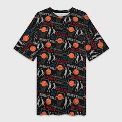 Женская длинная футболка Basketball - Баскетбол