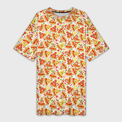 Женская длинная футболка Пицца Pizza