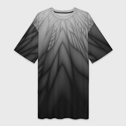 Женская длинная футболка Коллекция Rays Лучи Черный Абстракция 661-11-w1